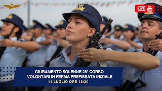 Cerimonia di giuramento solenne e battesimo del 28° Corso Volontari in Ferma Prefissata Iniziale [upl. by Veronique]