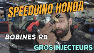 Speeduino Honda OBD1  Gros injecteurs et Bobines R8 sur EJ1 [upl. by Ecinrahs]