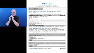 Accessibility Projects Grants Budget Template  ASL Version [upl. by Olen]