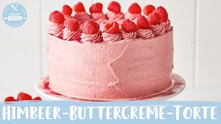 HimbeerButtercremeTorte – die musst du unbedingt probieren – sooo fruchtig 💗 🤗  Einfach Backen [upl. by Karlee]