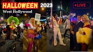 Los Angeles Halloween 2023 Live  West Hollywood Santa Monica Blvd [upl. by Rufina254]