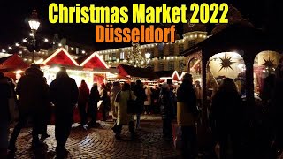 CHRISTMAS MARKET DÜSSELDORF  2022  GERMANY  4K [upl. by Madra]