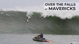 Over The Falls in SLOWMO 4K Ryan Augenstein amp Matty Lopez  Mavericks Awards [upl. by Irbua127]