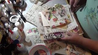 Quick tip  Glue stick decoupage with napkins [upl. by Tanhya979]