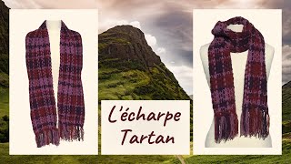 Comment faire une écharpe au crochet  LEcharpe Tartan au crochet [upl. by Alyda]