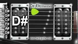 D Eb Standard Guitar Tuner D G C F A D Tuning [upl. by Ynnig]