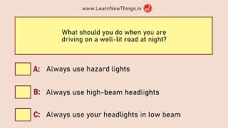 Indian Driving Licence Test Questions amp Answers  Set 612  RTO Exam  Learners License [upl. by Lynette]