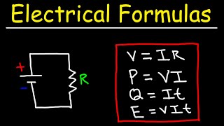 Electrical Formulas  Basic Electricity For Beginners [upl. by Ayotol]