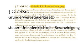 Die Steuerliche Unbedenklichkeitsbescheinigung  von Herbert Herrmann HHImmobilien [upl. by Atlanta786]