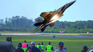 Australia F15 Afterburner Takeoff at Full Throttle Terrifying Engine Roar [upl. by Pippo538]