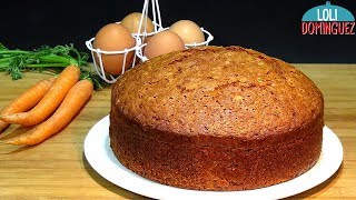 Cómo hacer el mejor y más fácil BIZCOCHO DE ZANAHORIAS O CARROT CAKE  Recetas  Loli Domínguez [upl. by Hoye]