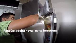 Envelopamento de Geladeira transparente para proteção da pintura [upl. by Amahcen914]