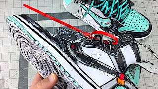 HOW TO Make Cartoon Custom Kicks Tutorial DIY [upl. by Bautista]