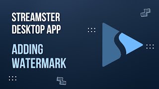 How to add the watermark image overlay to your live stream I Streamster tutorial [upl. by Lipinski569]