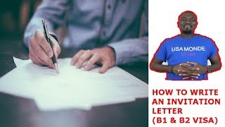 HOW TO WRITE AN INVITATION LETTER B1 amp B2 VISA [upl. by Molahs]