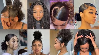 💖Natural Curly hairstyles protective hairstyles compilation✨ [upl. by Carlita272]