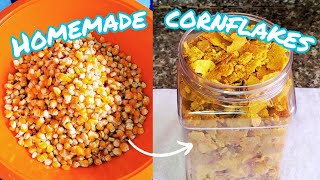 2 ways to make HOMEMADE CRISPY CORNFLAKES that you will enjoy  Breakfast cereal easy and quick [upl. by Tecu]