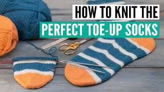 How to knit socks toeup  a stepbystep pattern for beginners [upl. by Marlowe]