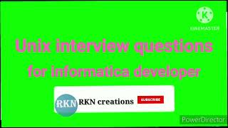 Unix interview questions for informatica developer [upl. by Bobbi]