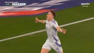 Scott McTominay Goal  Portugal vs Scotland 01 Highlights  UEFA Nations League 2024 [upl. by Froma671]