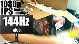 Monitor unboxing AOC 24G2U  AOC 24G2UBK IPS 144Hz display [upl. by Jarrid]