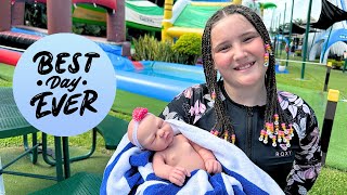 WATER PARK FUN IN FIJI WITH SILICONE BABY MIMI [upl. by Buine689]