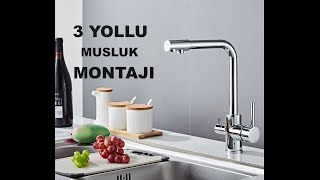 3 Yollu Arıtmalı Musluk Montajı Nasıl Yapılır Arıtmalı Eviye Bataryası Montajı [upl. by Airamak]