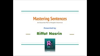 Mastering sentences  Subject Object Types of Sentences  English Grammar I Riffats Classroom [upl. by Vanda613]