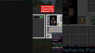 What are the best enchantments for Pickaxes in Minecraft 120 [upl. by Hike203]