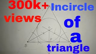 How to construct incircle of a triangle [upl. by Rysler]