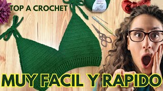 LOS VENDO POR DOCENA 🤩  TOP A CROCHET FÁCIL Y MUY RAPIDO [upl. by Donetta]