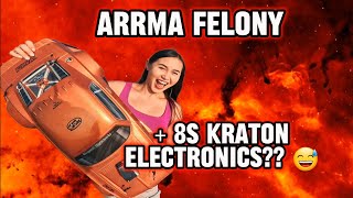 Arrma Felony 6s gets 8s Kraton Electronics  Bashing Speed Runs and testing [upl. by Mij722]