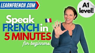 Learn to speak French in 5 minutes  a dialogue for beginners [upl. by Yllek]