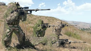 Ukrainian Sniper Team in full Action 2  Fight on the Front line and Distract Russian troops ARMA 3 [upl. by Analle418]