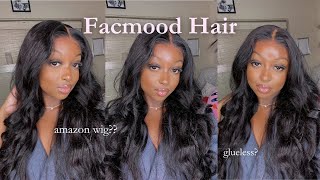 AFFORDABLE 28 INCH GLUELESS WIG FROM AMAZON😍 [upl. by Aicillyhp]