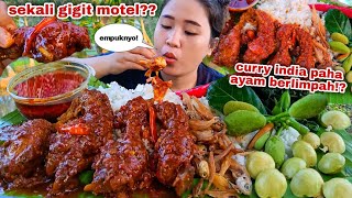 WUENAK TENAN❗4 PAHA AYAM CURRY PEDAS LALAPAN JENGKOL MENTAH NANGKA MUDA REBUSAN [upl. by Ilsel]