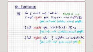 Analysis Funktionen injektiv surjektiv bijektiv 0405 [upl. by Doe]