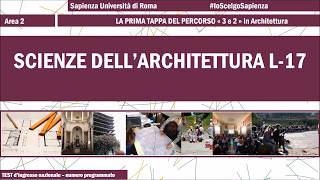 Scienze dellArchitettura a Sapienzacosa facciamo in 3 anni [upl. by Ainecey]