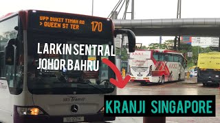 Larkin Sentral Johor Bahru ➡️ Kranji mrt Singapore [upl. by Ogilvy945]