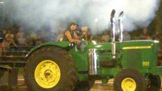 John Deere 5020 pulling at the Infamous Wyoming Tractor Pull [upl. by Lanna830]