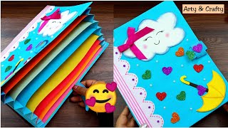 How to make File Folder How to make Handmade Folder  Folder File Decoration idea  Book Decoration [upl. by Ecnerwaled]