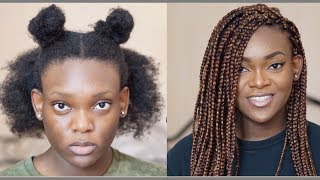 HOW TO BOX BRAID  HOW TO CUSTOMIZE YOUR KANEKALON HAIR COLOR [upl. by Anicul586]