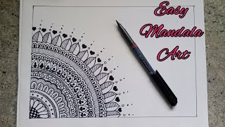 Easy Mandala Art  Mandala Art For Beginners  How To Draw Mandala Art For Beginners  DIY Mandala [upl. by Irtimed]