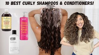 10 Shampoo amp Conditioners for CurlyWavy Hair Drug store and High End Options [upl. by Ttergram852]