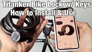 Titanker Bike Lock w Keys How to Install amp Use step by step [upl. by Wurtz355]