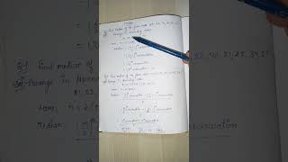 central tendencymedianmedian formula odd and evenstatisticsytshortsvideo [upl. by Clellan847]