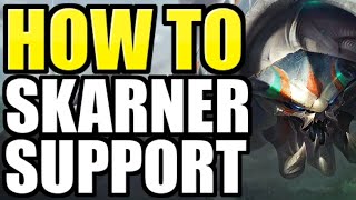 How to ACTUALLY play Skarner Support in Season 14 1v9 GUIDE [upl. by Aligna]