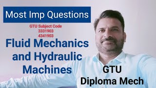 Most Imp  GTU Diploma Fluid Mechanics amp Hydraulic Machines [upl. by Sum]