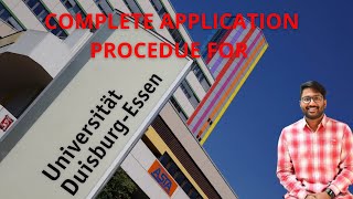 Complete application process for DuisburgEssen [upl. by Elag]