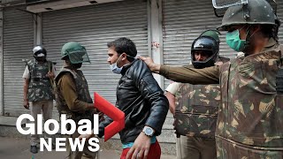 Coronavirus outbreak Indian police break up citizenship protests as lockdown enforced [upl. by Claman278]